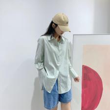 现货秋装百搭休闲衬衫长袖，女装衬衫，欧莱葛