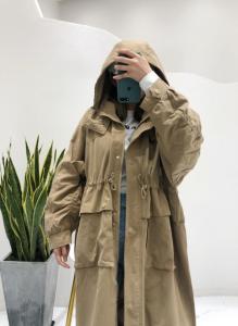 秋季中长款风衣,女装风衣,E·呀