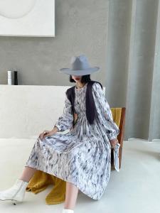 百香果纹理连衣裙 两色,女装连衣裙,TOP.1