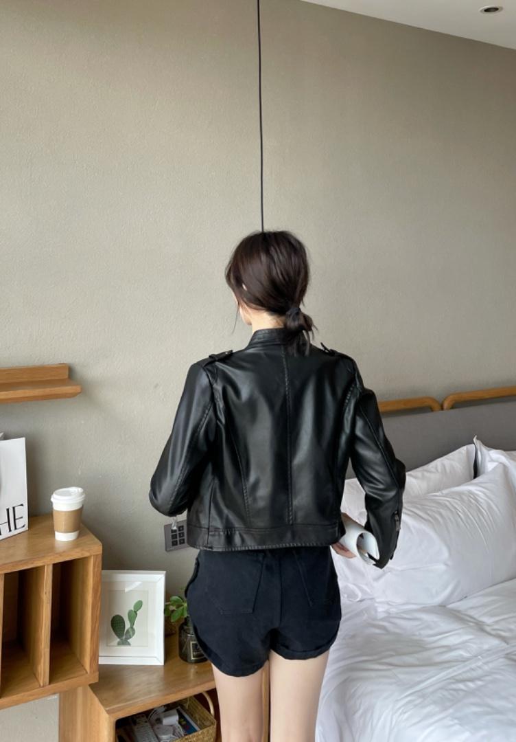 皮衣一个系列上架，密斯倩3103A，女装皮衣，密斯倩