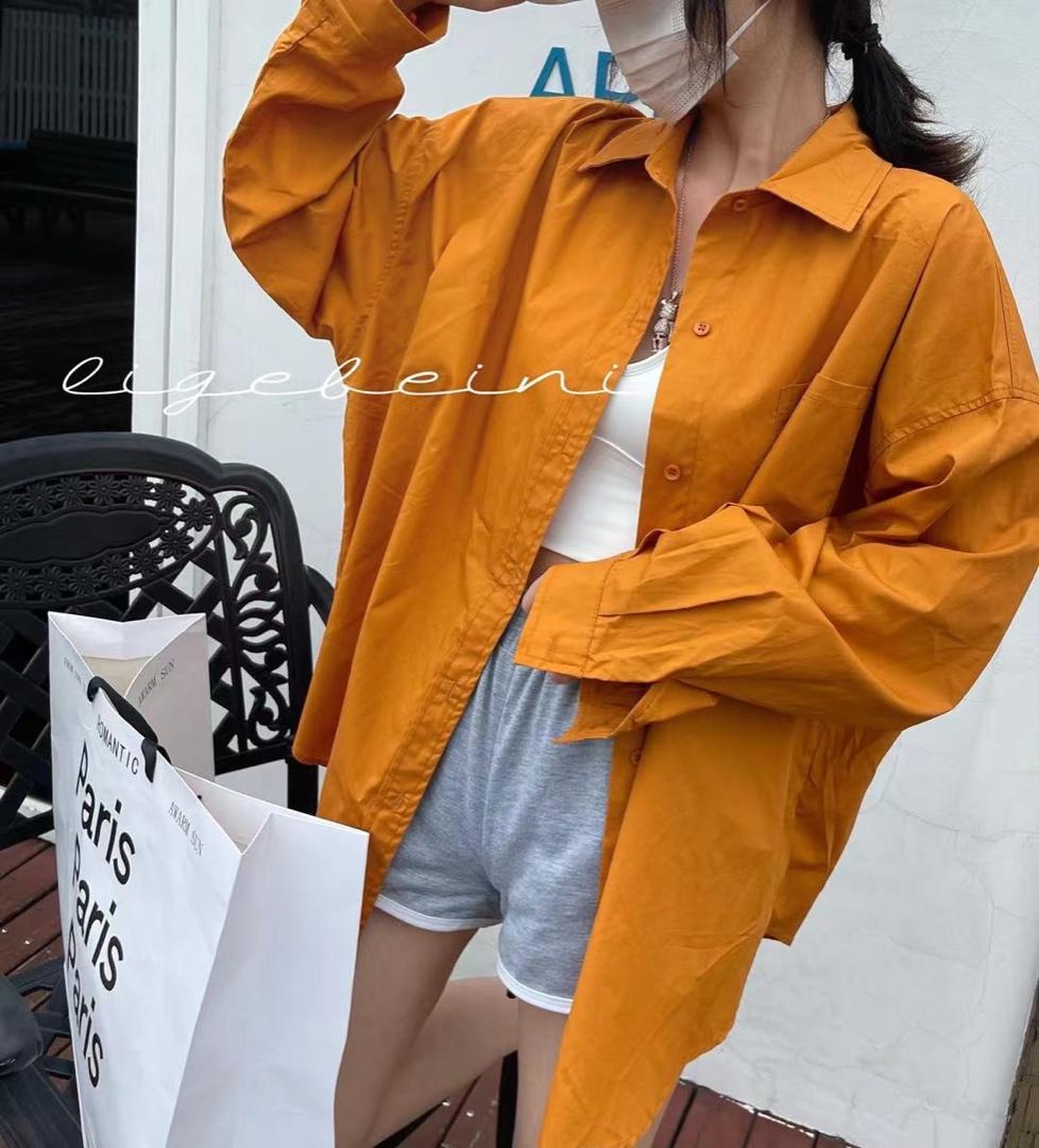 秋季纯色衬衣，其它，郦歌贝妮