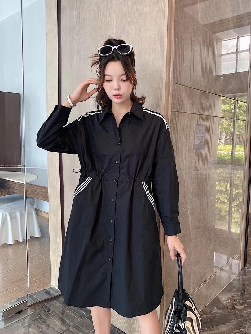 爱美欧秋款现货收腰版衬衫连衣裙，女装衬衫，爱美欧