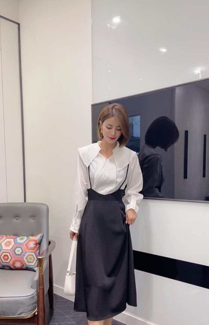 秋装两件套连衣裙，女装连衣裙，贻思茗
