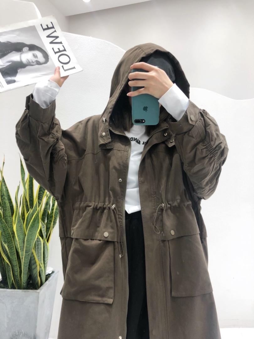 秋季中长款风衣，女装风衣，E·呀