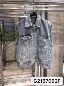 重工设计牛仔马甲外套,女装马夹,G55