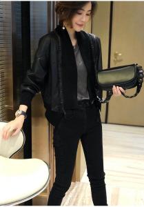 2021年秋季新品欧货女装时尚洋气皮衣百搭短外套,女装皮衣,L·H·X