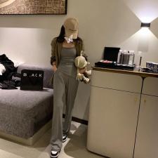 吊带长裤两件套，女装背心吊带，XTZ style