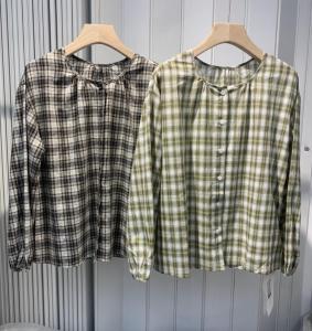 2021秋款新款格子衬衫,女装衬衫,天使格格