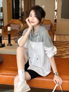秋季新款拼接卫衣,女装卫衣/绒衫,萌之惠