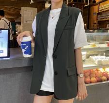 西装马甲黑绿两色，女装西装，mona 茉奈