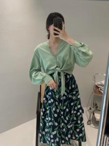 慵懒风V领衬衫,女装衬衫,TVMV(4F)
