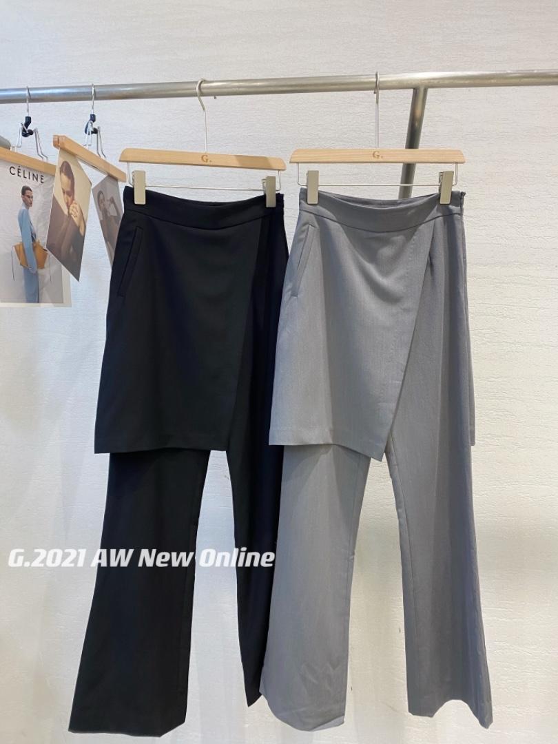 秋季新款围裙设计西装裤尺码SM，女装休闲裤，G