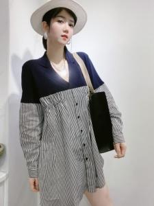 欧版冰拼接条纹衫,其它,芭娜美纳