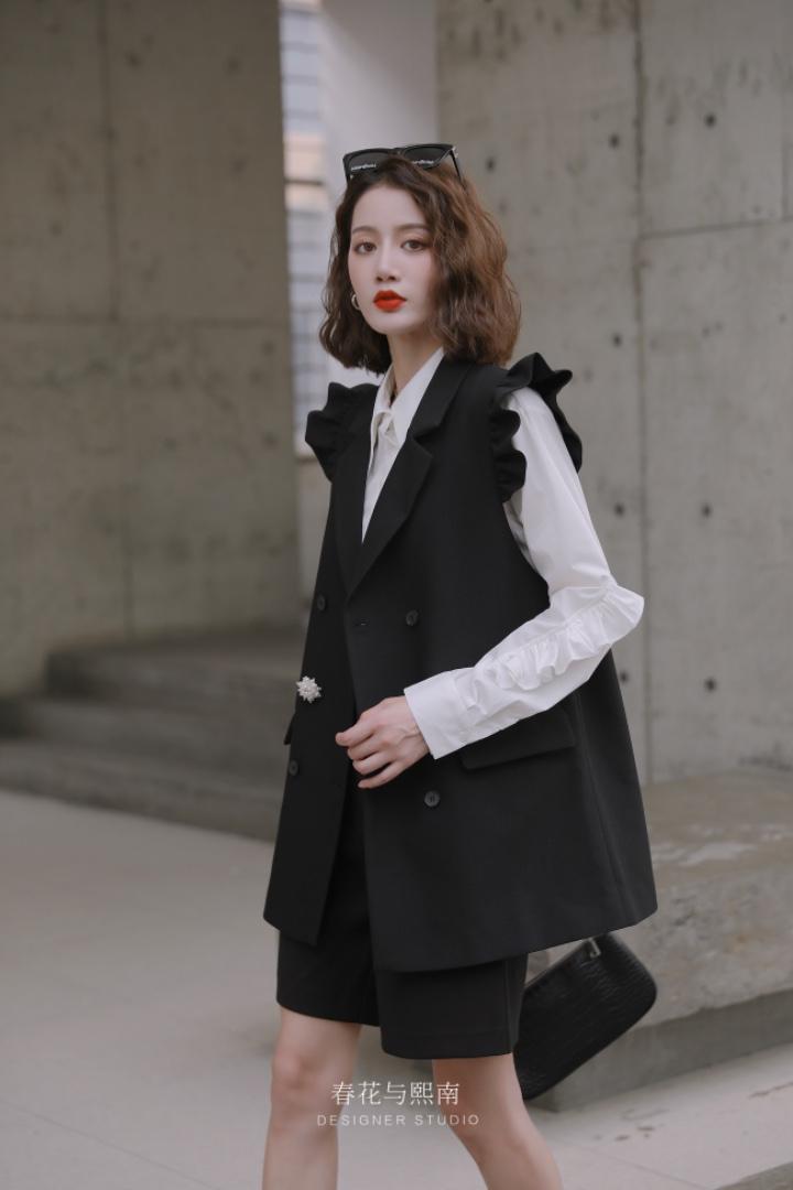 #现货 春花与熙南 可甜可盐西装马甲,女装西装,春花与熙南(5F)
