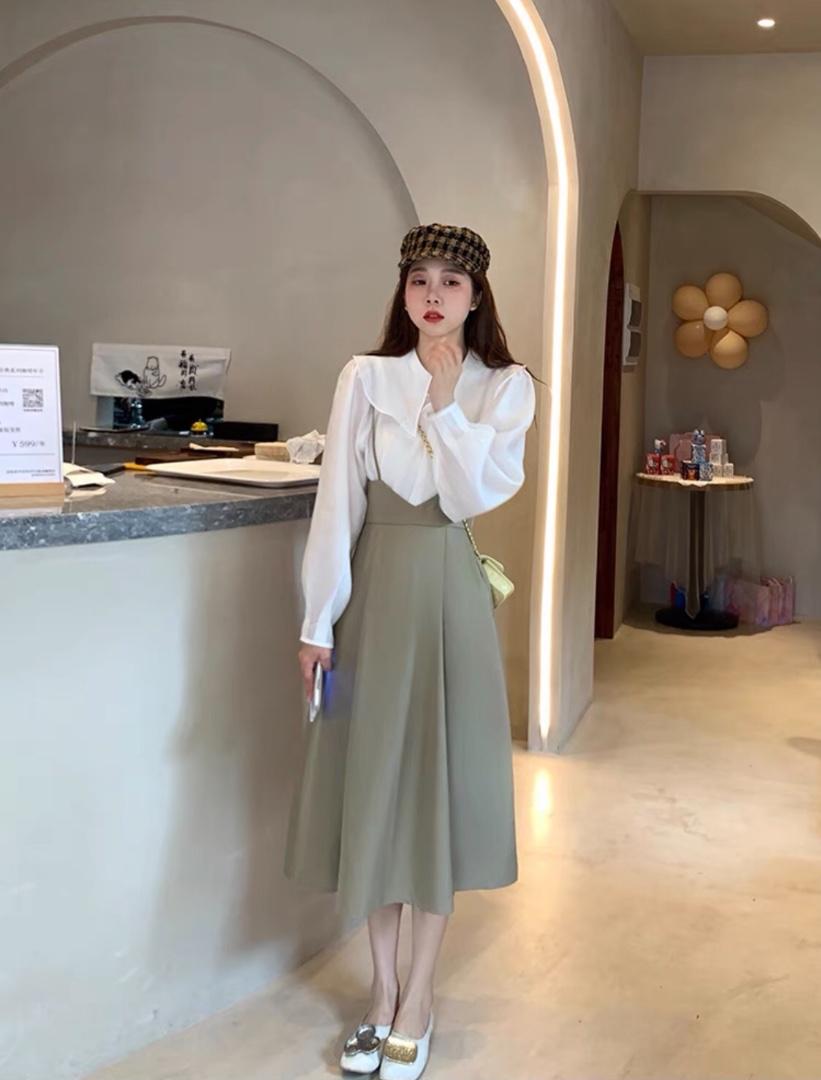 秋装两件套连衣裙美，女装连衣裙，贻思茗