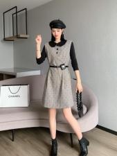 女人味两件套连衣裙，女装连衣裙，英利伊人