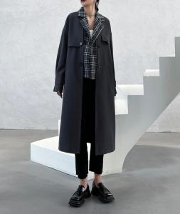 格子拼接连衣裙 欧版 两色，女装连衣裙，TOP.1