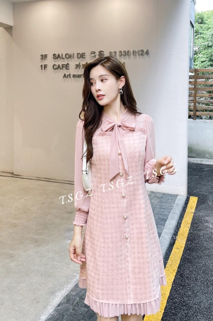 小香风金典修身连衣裙，女装连衣裙，天使公主