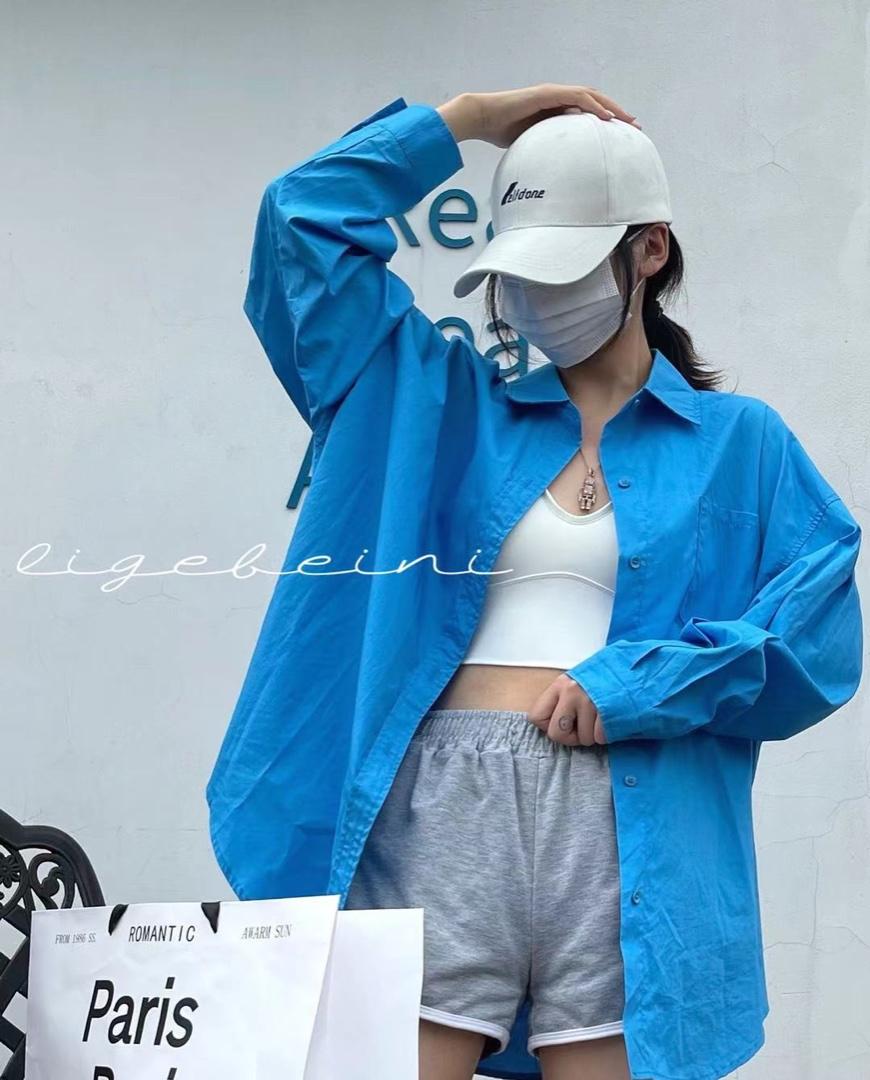 秋季纯色衬衣，其它，郦歌贝妮