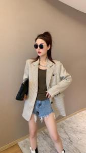 格子西装,女装西装,佰多丽多