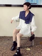【现货】秋季新款高品质拼接衬衣，其它，1+9