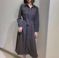【东方名裳】早秋新款明线连衣裙，女装连衣裙，东方名裳