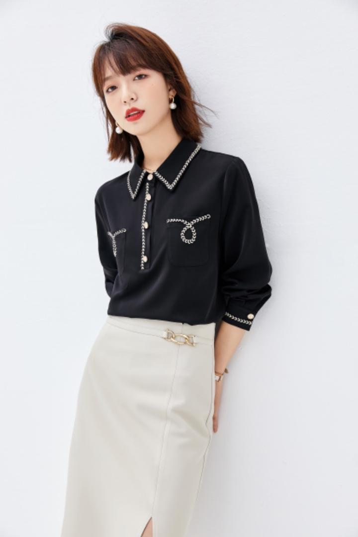 2021秋季新品韩版通勤衬衫，女装衬衫，秋子丰色(1F)