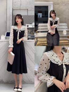 拼接连衣裙,女装连衣裙,Linda Jean