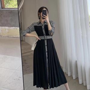 【东方名裳】连衣裙 小香风拼接设计,女装连衣裙,东方名裳