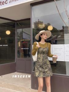 秋季新款吊带裙,女装背心吊带,INSEVEN