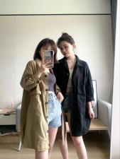 秋装风衣外套，女装风衣，戈朴
