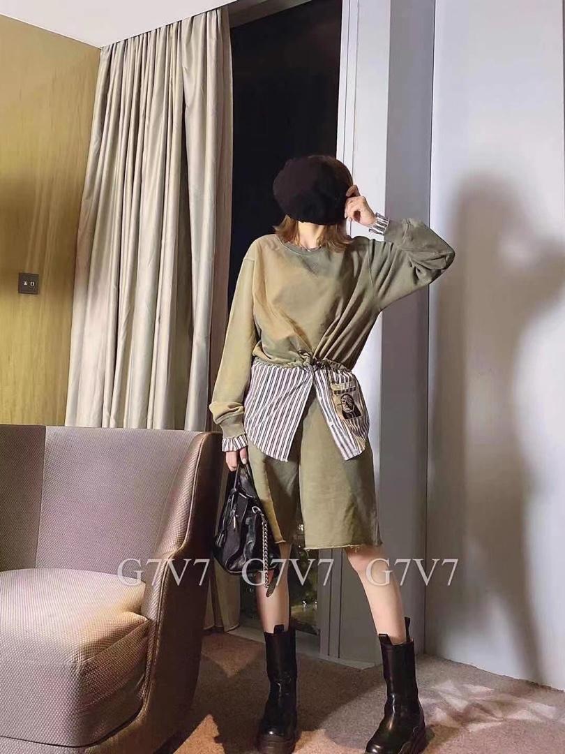 新品条纹拼接设计两件套，其它，G7V7
