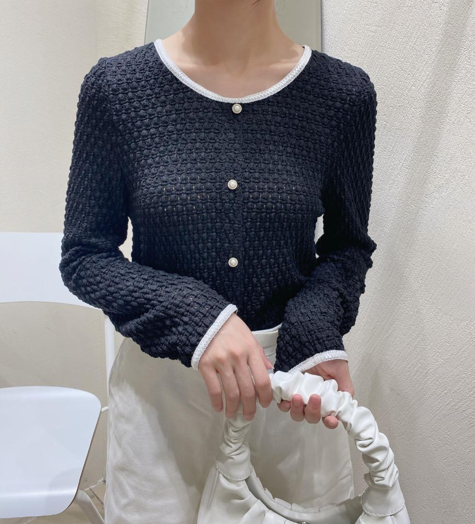 秋季新款撞色圆领长袖上衣，其它，品晗