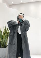 秋季中长款风衣，女装风衣，E·呀