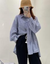 条纹百搭衬衫，女装衬衫，唯品