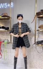 2021秋季新款时尚潮两粒扣双口袋休闲西装外套，女装西装，L·H·X