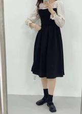 现货秋款假两件连衣裙，女装连衣裙，晗梦轩