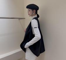秋季新款2021年秋季新款韩版宽松设计感马甲，女装马夹，咖啡色