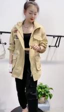 秋季欧货范儿刺绣风衣外套，女装风衣，帝瀛