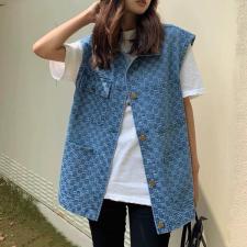 2021秋冬新款大口袋炸街宽松显瘦百搭马甲外套，女装马夹，L·H·X