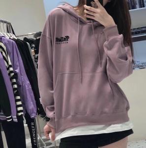 现货秋装新款韩版连帽假两件卫衣,女装卫衣/绒衫,JJY 锦娇衣