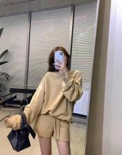 秋季新款韩版休闲纯色卫衣套装，女装卫衣/绒衫，AT(2F)