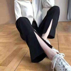 秋装 黑色开衩长裤,其它,依林彩格