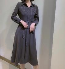 【东方名裳】早秋新款明线连衣裙，女装连衣裙，东方名裳