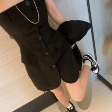 排扣抹胸裙，胸罩，XTZ style