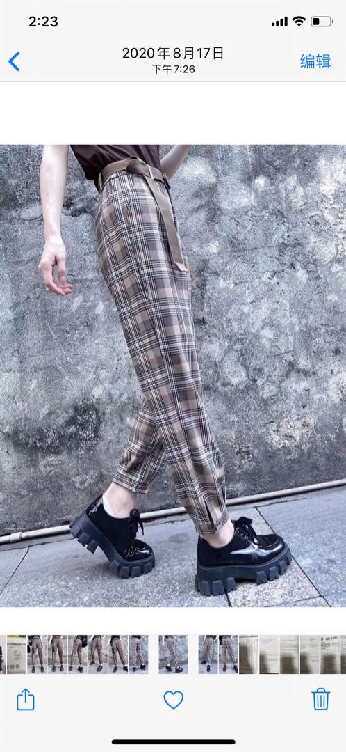 秋季皮带格子裤，其它，DCXY 超越