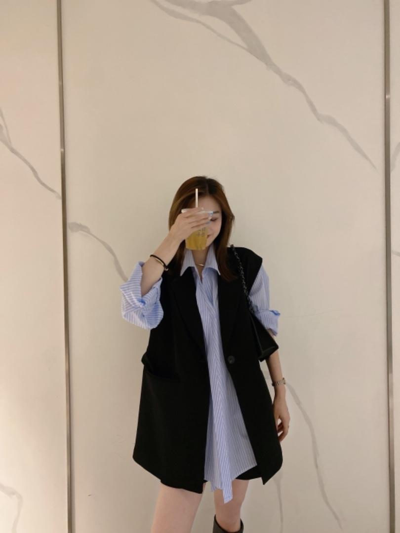 早秋新款马夹两件套，女装马夹，依岸