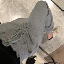 气眼高腰卫裤，女装休闲裤，XTZ style