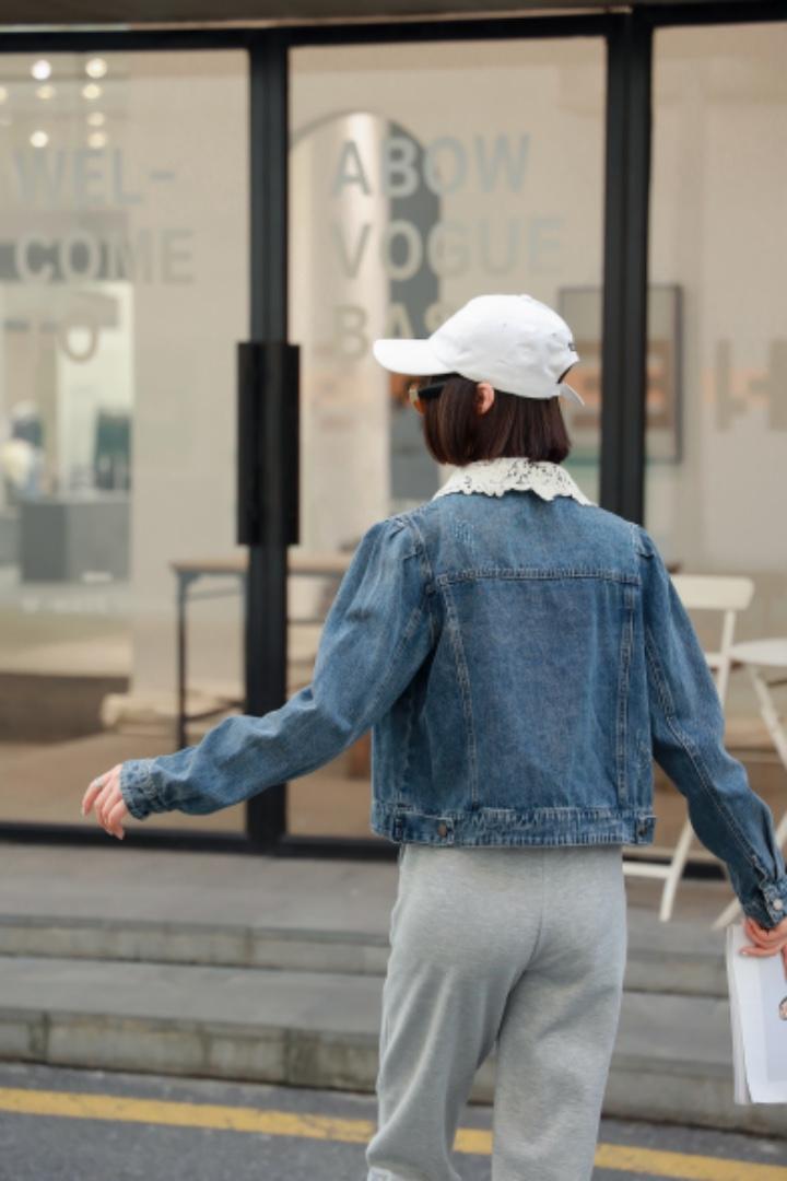 新款蕾丝淑女风牛仔，其它，C&B