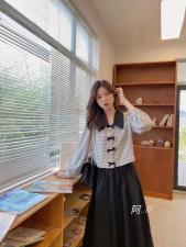 韩版精致格子套装，女装职业装，阿M